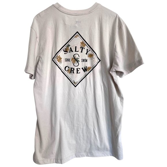Salty Crew Tippet Fill Tee Size Large Bone Short Sleeve NWT Shirt - Picture 4 of 8